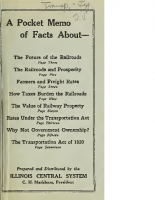 A Pocket Memo of Facts About The Future of Railroads