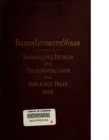 Baldwin Locomotive Works – Loomotive Details – 1895