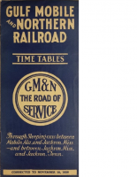 Gulf Mobile and Northern Raileroad – 1928 Timetables