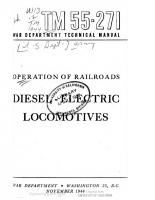 War Department Techical Manual – Operation of Railroads – Diesel Electric Locomotives